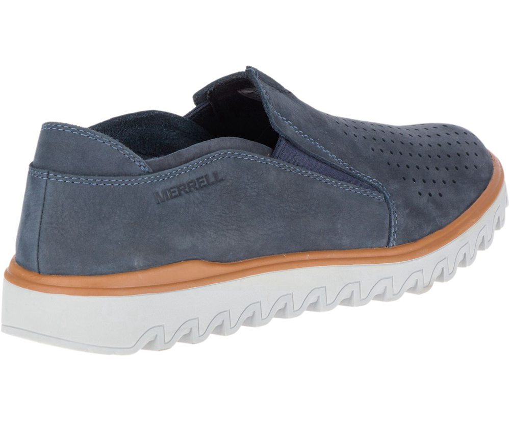 Merrell Barefoot Sko Herre - Downtown Moc - Mørkeblå - ZCO830425